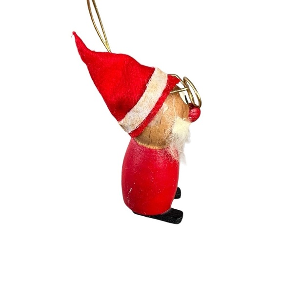 Vintage Kurt Adler Wooden Santa Gnome Christmas Tree Ornament Japan Glasses READ - Picture 4 of 9
